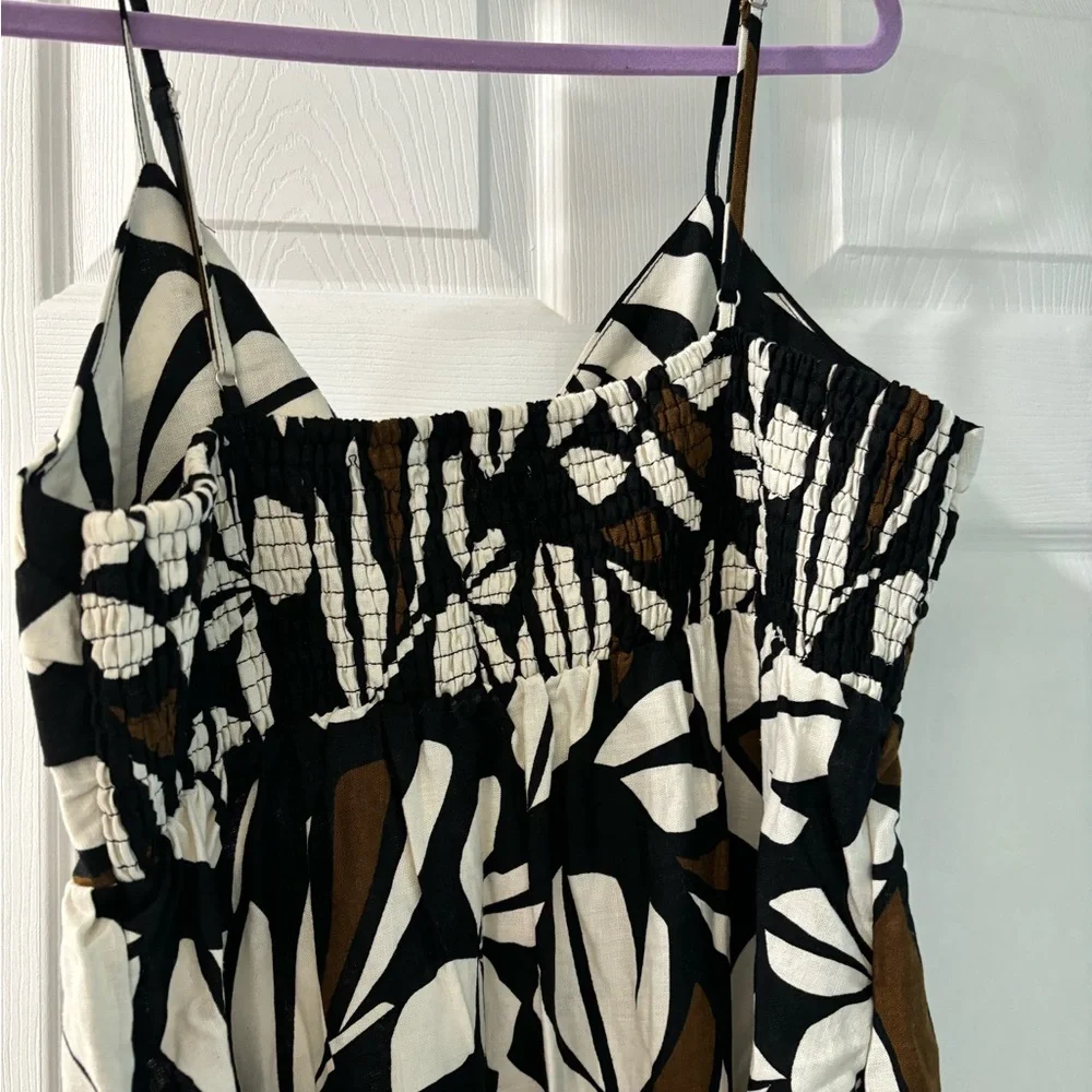 Tabitha Brown for Target Neutral Palm print maxi dress size L - Picture 6 of 13